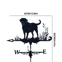 풍향계 바람자루 풍향기 바람측정 Weathervane 레트로 철 날씨 베인 바람 방향 표시기 정원 뒷마당 지붕 잘, 20T