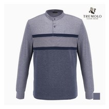 인디안 TREMOLO 차이나 배색 체스트 띠 포인트 티셔츠_TRNALWF8431