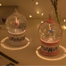 발레리나오르골 캐롤멜로디 워터볼 초등여아선물 보물상자 뮤직박스 신혼집꾸미기, 발레리노핑크