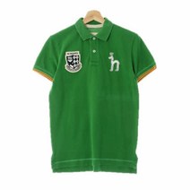 해지스 헤지스 그린 면 빅패치로고반팔카라티 남자 S [85] 5928