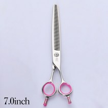 Fenice 6.75/7.0 인치 엷게하는 가위 개를위한 손질 장비 직업적인 Groomer 공구 JP440C 엷게하는 비, 7.0 인치 핑크