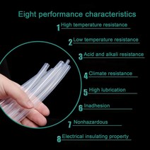 3D 프린터 2x4mm 투명 PFA PTFE 튜브 Teflonto 파이프 J-헤드 핫 엔드 RepRap Rostock 보우덴 압출기 E3d V5/V6 1.75MM 필라멘트, [04] 5m