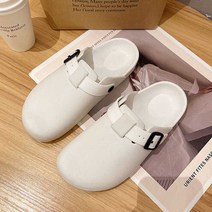 여름 데일리 편안한 슈즈 공항 패션 여행 뮬슬리퍼