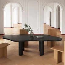 리빙다이닝테이블 북유럽식탁 미드센추리 롱테이블, 블랙 180x80x75cm