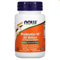 나우푸드 Probiotic-10 25 Billion 유산균 베지 50정, 1개, 기본