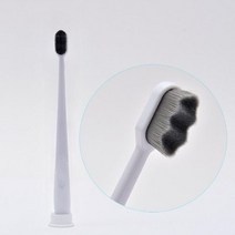 물서예 초미세 소프트 칫솔 백만 나노 강모 성인 치아 딥 클리닝 휴대용 여행 치과 구강 관리 브러시, 10.White gray head