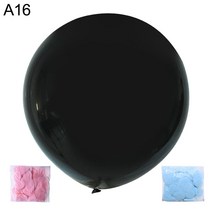 파티 용품 36inch Large Black Boy Or Girl Gender Reveal Balloon with Confetti Baby Shower Latex Globo, 16 A16