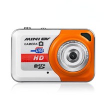 빈티지캠코더 소형 8MM 영상촬영카메라 6MM 비디오 미니 아날로그 옛날 레트로 핸디캠 디지털 X6 휴대용 울트라 HD 카메라 고화질 DV 지원 32GB TF 카드 마이크 캠코더, 1.orange, 1.orange