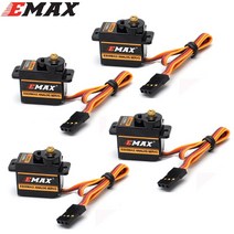 EMAX ES08MA ES08MAII 12g 미니 메탈 기어 아날로그 서보 RC 장난감 자동차 보트 헬리콥터 비행기 RC 로봇 교체 DIY 부품용, [2] 2 pieces