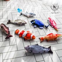 [딩동펫(펫)] 딩동펫 반려동물 움직이는 물고기장난감 파닥피쉬, 상세설명 참조