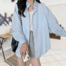 여성용 루즈핏 셔츠 블라우스 긴팔