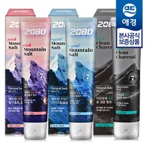 2080 히말라야 마운틴 퓨어 솔트 치약 120g x6개 (핑크/크리스탈/차콜), 히말라야 크리스탈 솔트 치약 120g x6개