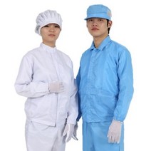 MK 제전방진복 상의 C카라 정전기방지 크린룸 제전복 방진복, S, 네이비, 1개