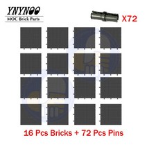호환블럭 중국레고 65803 브릭 43 16x16 베이스 플레이트 빌딩 블록 MOC 부품 세트 DIY 장난감 98138 픽셀 아트 그림 핀 420 개 도매, 5.16Pcs Black