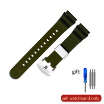 세이코 다이버 스쿠버 시계 밴드 용 22MM 고무 스트랩 프로스펙스 SKX007 손목 마린 마스터, 12 Green-steel-3_01 22mm