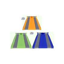 JSI - 2인용 자충매트 자동 충전식 에어매트( 캠핑텐트매트 차박매트 소음방지매트 침대매트 거실매트 ), 그린 그레이