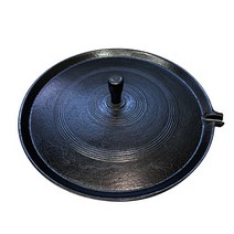 국내산 청주금속주물 길들인 무쇠솥뚜껑 무쇠삼겹살 불판 고기판 양면 프라이팬 전골 미니 무쇠팬, 01 무쇠 솥뚜껑불판43cm, 1개