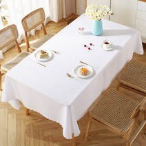 대형 식탁보/ 큰 테이블보/웨딩 화이트 8~10인용-220x150cm / 국내 당일발송-신데렐라 데코, 14인용(300x150cm), 웨딩 화이트