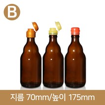유리병 (B타입)웨이 갈색기름병 330ml(A-W), 기름캡_골드, 1개