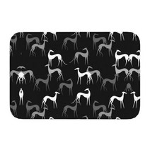 반려동물 드라이룸 강아지 고양이살바도르 달리 그레이하운드 lurcher 전면 도어 매트, 40cmx60cm, 2