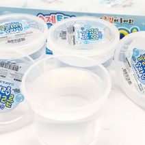 수제 액체괴물 투명 감각완구 촉각발달 클리어 슬라임 12개입