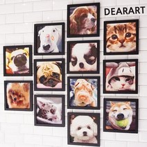 반려동물 초상화 보석십자수 만들기 20x20 액자 주문제작, 20x20_네추럴
