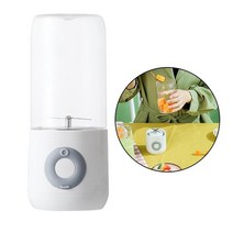 해독주스믹서 휴대용 무선 소형 믹서 500ml 용 usb 과즙 기계 전기 용 스무디, 하얀색, 6 블레이드