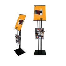 [마크트] 철제 잡지꽂이 카다로그 팜플렛 브로셔 진열 거치대 _ 2108EA, 카탈로그스탠드-블랙, 본상품선택