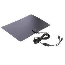 GHSHOP TV 안테나 실내 증폭형 TV 안테나 디지털 HD 안테나 HDTV 안테나 - 65마일 장거리 -- 업그레이드된 버전 더 나은, 설명, 블랙, 설명