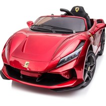 어린이 전기 자동차 페라리 장난감 원격 전동 유모차, 블루