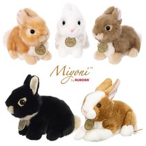 오로라월드 미요니 토끼인형 브라운 화이트 베이지 블랙 화이트버니 더치버니 애착 계묘년 흑토끼 동물 인형, 아기토끼블랙