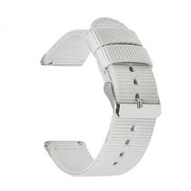 갤럭시워치 메탈스트랩 나일론 캔버스 스트랩 시계 밴드 삼성 갤럭시 3 41mm 활성 2 기어 S2 S3 Amazfit 팔, 03 white_02 20mm