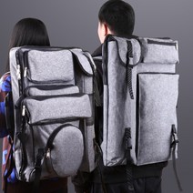 4절 화구가방 미술가방 아트백 스케치북 도면 백팩, 02.카본블랙 （일반）