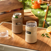 THERMOS 써모스 ROD-002K 트래블킹 컵 & 캔 홀더, 미드나잇블루(MNB), 350ml