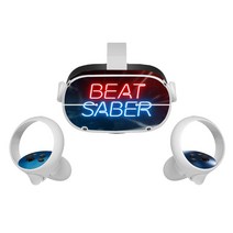 오큘러스 퀘스트2 스티커 기스 방지 스킨 VR 악세사리, 1개, B타입 비트세이버