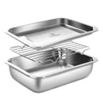 [기타브랜드] 스텐 사각트레이 쟁반세트 깊은형 (특대), 상세 설명 참조