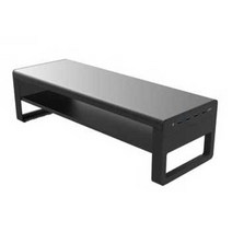 높은 모니터 받침 USB 선반 스탠드 사무실 데스크, 3중+무선충전+1개USB3.0+3개USB2.0