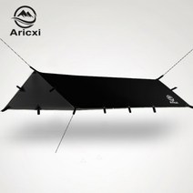 Aricxi 210T 경량 자외선 차단 멀티 포인트 타프 3x3m 5x3m, 블랙