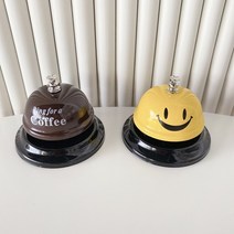 스마일 호출벨 카페 식당 카운터 오더벨 테이블 탁상용 게임종 콜벨 알림벨, 스마일 （옐로우）