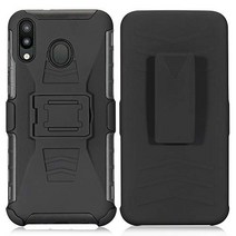 DWAYBOX Case for Y9 Prime 2019 3 in 1 Combo Hard Heavy Duty Case with Kickstand and Swivel Belt Clip, HUAWEI P Smart Z/Y9 Prime 2019, Black