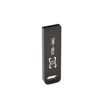 에스티원테크 ST90 USB 메모리 메탈 스틱, 64GB, 다크그레이