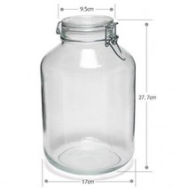 르미올리 벌크포장 5000ml(투명) 밀폐용기 유리병 피도 로코, 상세페이지 참조