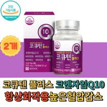 종근당 코엔자임큐텐 코큐텐 항산화 높은 혈압 감소 비타민C 비타민E 셀레늄 세포 보호 고혈압에 좋은 코엔자임Q10 식약처인증 건강기능식품, 2개, 60정