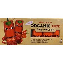 ORGANIC 유기농 사과 앤 당근주스 125MLX18, 18개, 125ml