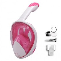 BLX950474화이트핑크 마스크 물놀이용품 스노클링 스노쿨링, KS20-A1성인용-화이트핑크-LXL