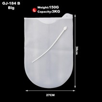 반죽기 실리콘 반죽 가방 1 개 1.5/3Kg 투명 혼합 밀가루 믹서 빵 패스트리 피자용 주방 액세서리 도구, [02] GJ-164 B Big 150 G