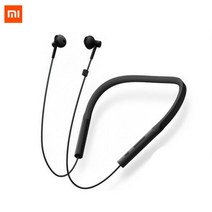 xiaomi 칼라 블루투스 헤드셋 청소년 버전 넥 밴드 스포츠 이어폰 마이크 재생 듀얼 동적 이어폰 헤드셋 헤, 02 Black