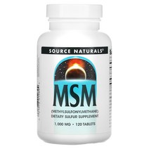 소스내추럴스 MSM 옵티엠에스엠 1000mg 비타민C 몰리브덴 120정 OptiMSM VitaminC Molybdenum