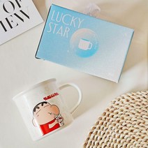 짱구 고추 머그컵 코까리 회전 세라믹 물컵, 음료수