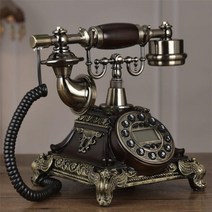 옛날전화기 레트로전화기 빈티지전화기 다이얼 유선 유럽식 골동품 회전식 오래된 고정 가정, 터치 다이얼
